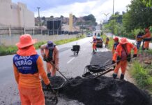 Prefeitura de Manaus aplica nova camada asfáltica na Avenida Margarita e melhora mobilidade na Zona Norte