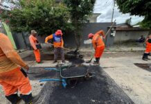 Prefeitura de Manaus melhora a Alameda São Sebastião, no bairro Redenção, com recapeamento asfáltico