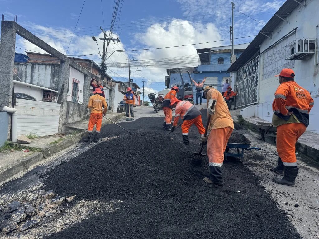 Prefeitura de Manaus avança com recuperação asfáltica no bairro Zumbi dos Palmares
