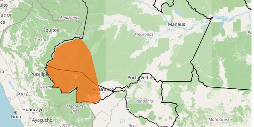Inmet emite alerta laranja para chuvas intensas em municípios do Acre