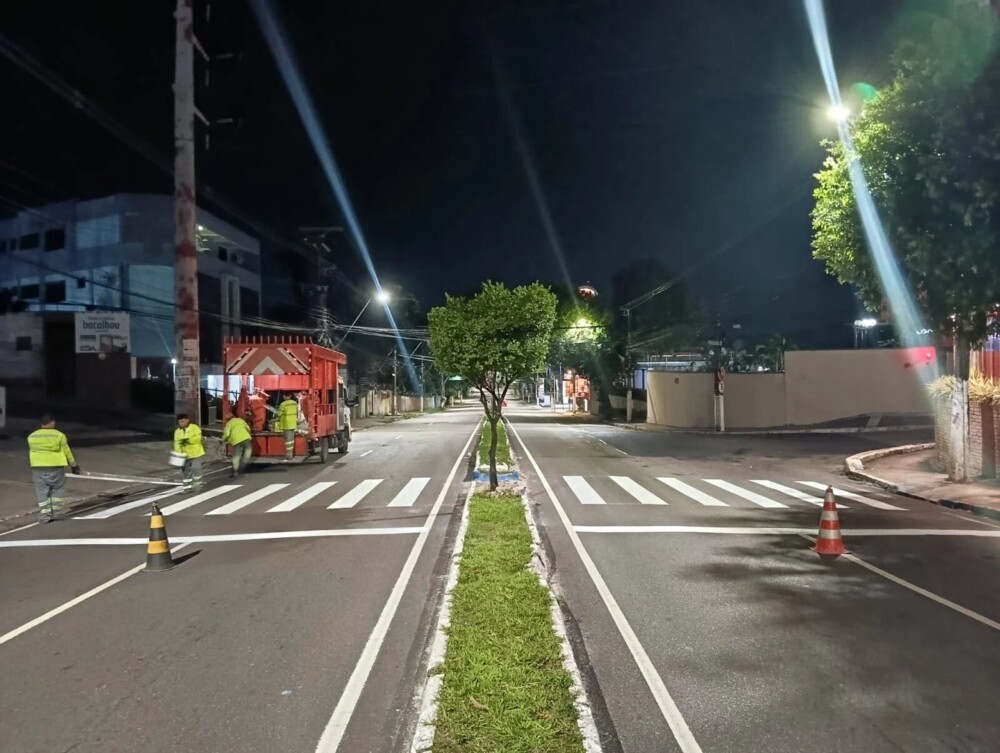 Prefeitura de Manaus intensifica sinalização viária em todas as zonas para reforçar segurança