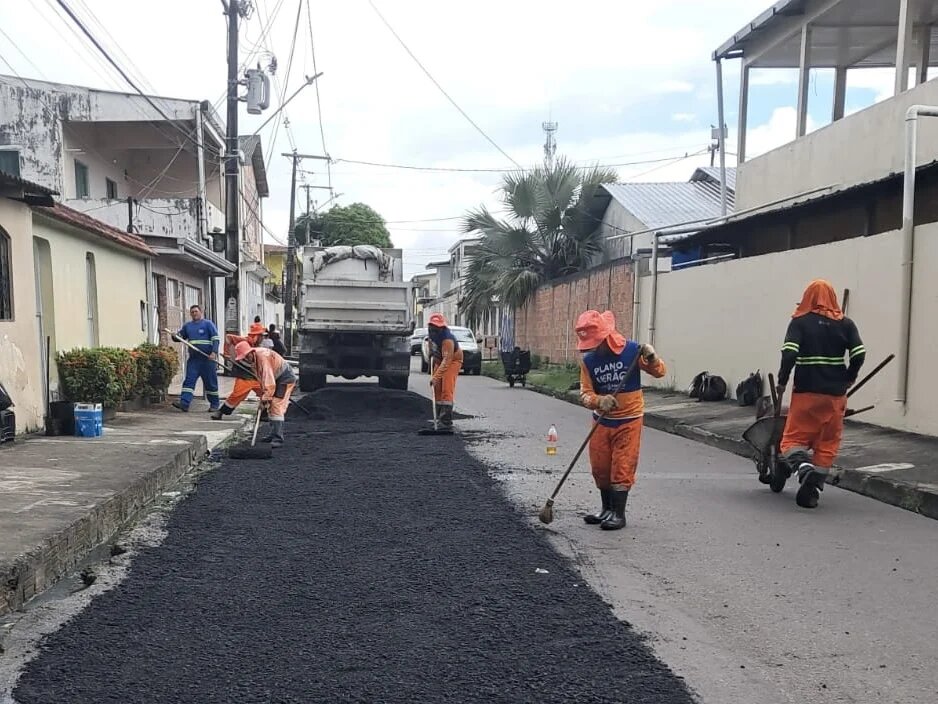 Prefeitura de Manaus intensifica recuperação viária no bairro Cidade Nova e garante mais mobilidade