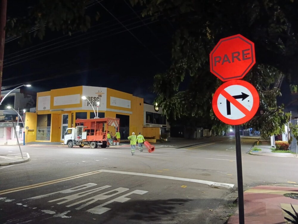 Prefeitura de Manaus intensifica revitalização da sinalização viária nas zonas Centro-Sul e Sul