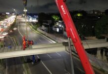 Prefeitura de Manaus avança com implantação de vigas para nova passarela na Torquato Tapajós