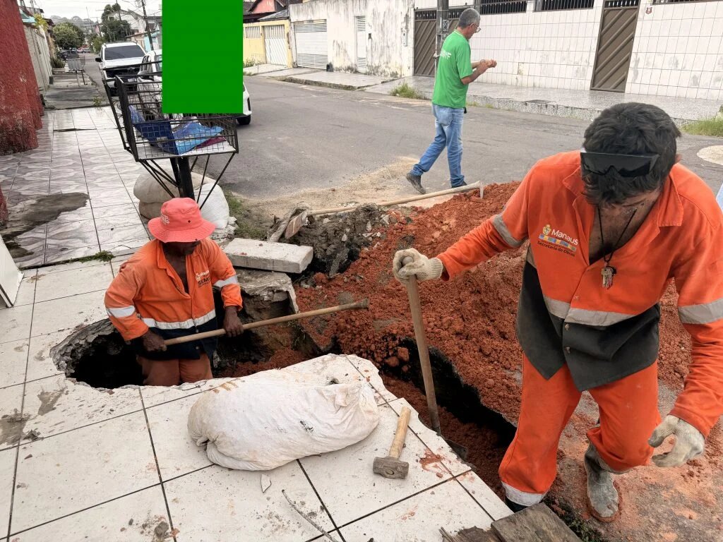 Prefeitura de Manaus recupera caixa coletora no Japiim para mitigar alagamentos