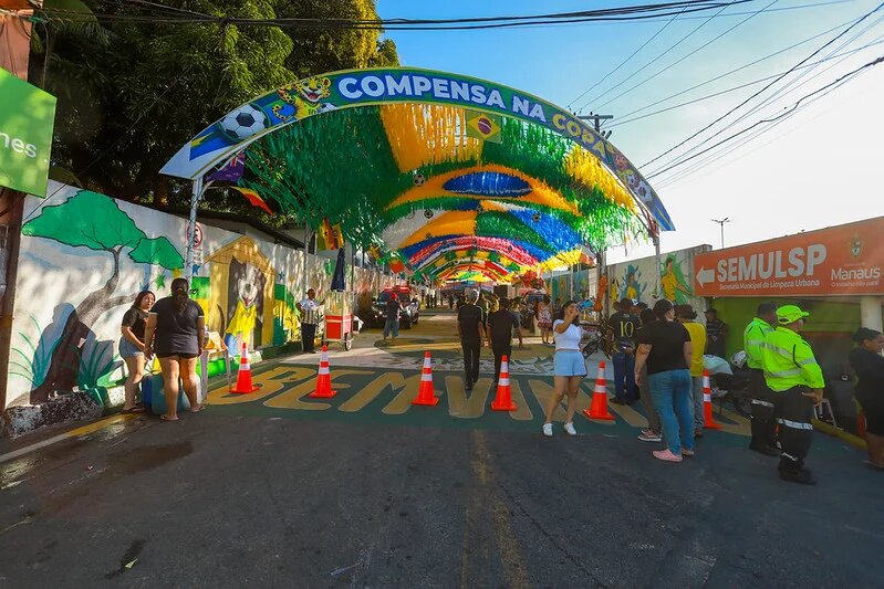 “Rua da Copa” na Compensa transmite estreia do Brasil com atrações para toda a família neste sábado