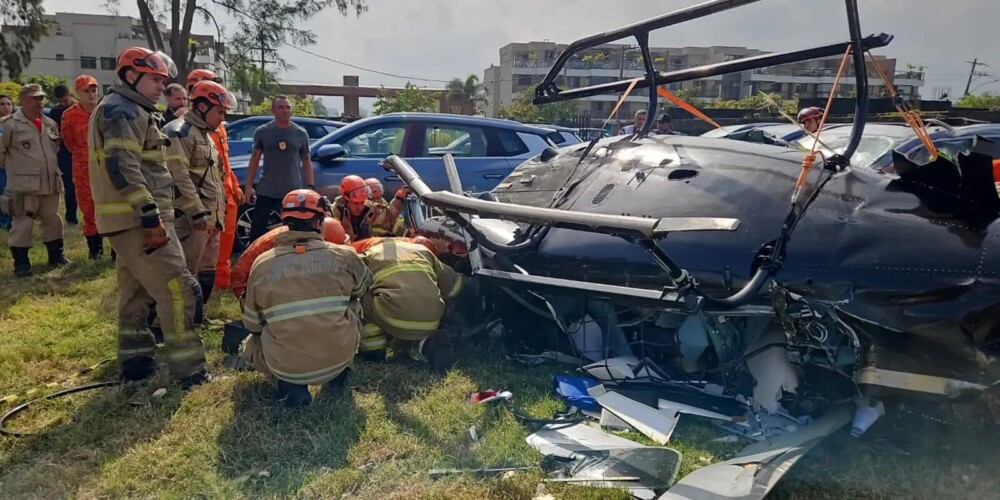 Anac investiga transporte clandestino em helicóptero que colidiu no Rio de Janeiro