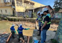 Ageman fiscaliza avanço das obras de esgotamento sanitário no beco São Vicente, bairro Redenção