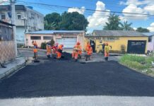 Prefeitura de Manaus intensifica obras de asfalto no bairro Flores para melhorar mobilidade
