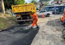 Prefeitura de Manaus intensifica operação Tapa-Buracos no bairro Redenção