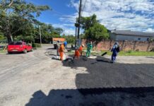 Prefeitura de Manaus intensifica operação Tapa-Buracos no Novo Aleixo