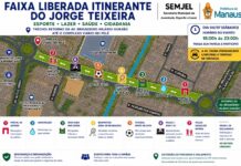Prefeitura de Manaus leva esportes e lazer para o bairro Jorge Teixeira com faixa liberada itinerante