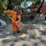 Prefeitura de Manaus avança na reconstrução de passeio público na rua Ouro Preto, bairro Coroado