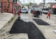 Prefeitura de Manaus intensifica recuperação asfáltica no Lírio do Vale e melhora mobilidade na zona Centro-Oeste