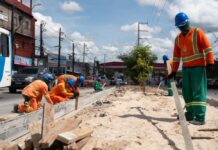 Avenida Margarita, em Manaus, ganha nova cara com revitalização do canteiro central