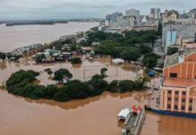 Rio Guaíba se aproxima da cota de alerta em Porto Alegre com risco de inundação