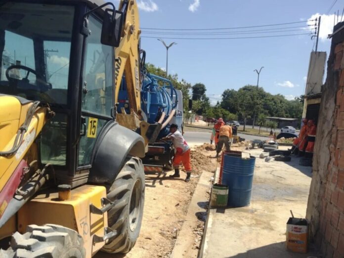 Prefeitura de Manaus implanta 450 metros de drenagem profunda para combater alagamentos na zona Norte