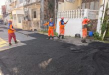 Prefeitura de Manaus recupera pavimento da rua Boa Vista no bairro São Raimundo