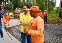 Prefeito Renato Junior fiscaliza obras no ramal do Brasileirinho e anuncia três semanas de tapa-buracos