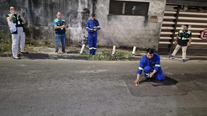 Ageman fiscaliza iluminação pública em via da zona Oeste de Manaus e aprova níveis atuais