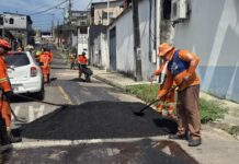 Prefeitura de Manaus avança na recuperação viária e melhora trafegabilidade no bairro Japiim