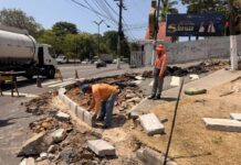 Prefeitura de Manaus inicia obras de ampliação na Avenida Rodrigo Otávio para segurança de pedestres