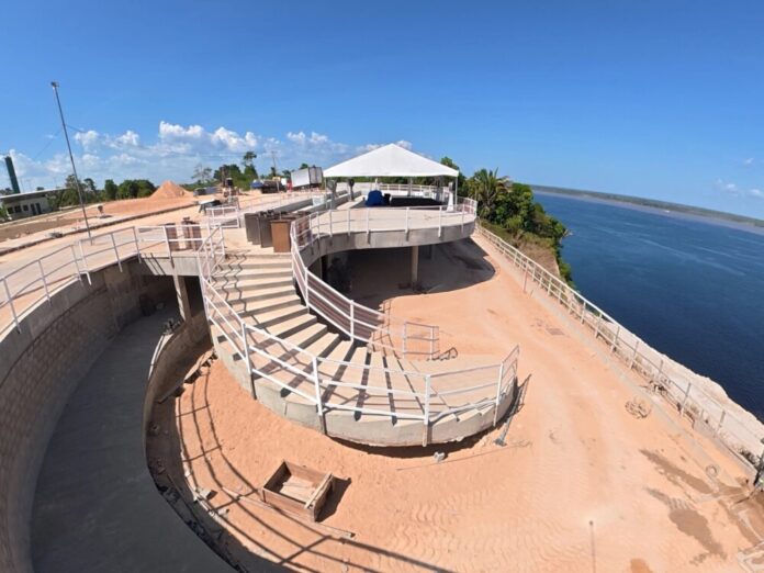 Parque Encontro das Águas Rosa Almeida avança com concretagem das 'asas' projetadas por Niemeyer