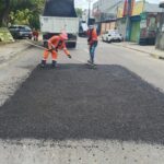 Prefeitura de Manaus revitaliza avenida Tenente Roxana Bonessi no Colônia Terra Nova